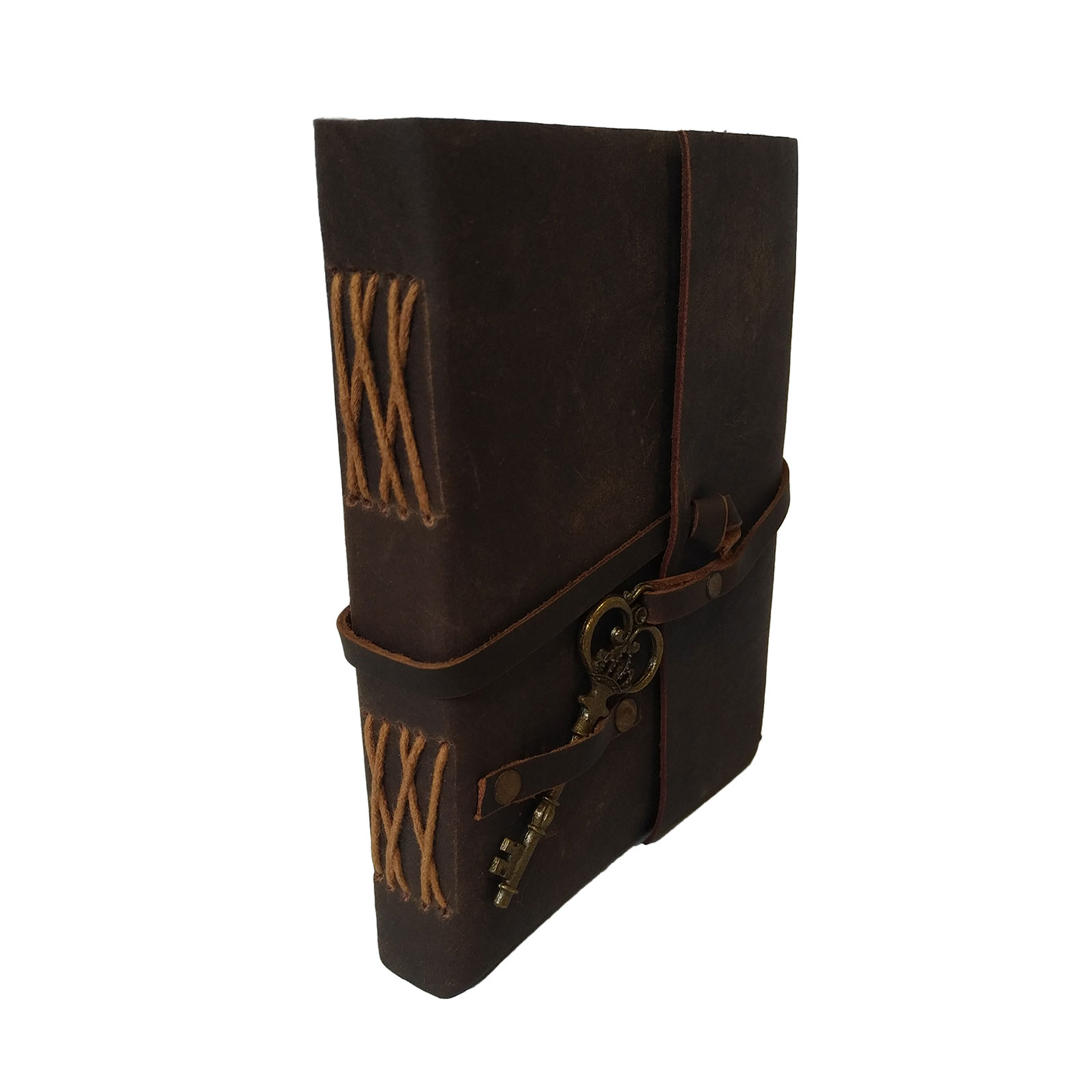 Genuine Leather Notebook Diary Brown Schedule Journal Small Book